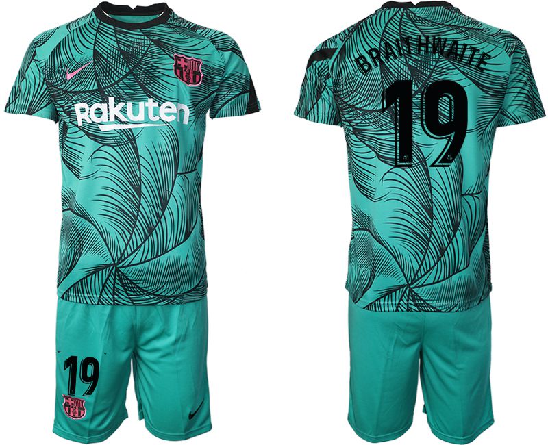 Men 2020-2021 club Barcelona green training suit #19 Soccer Jerseys->barcelona jersey->Soccer Club Jersey